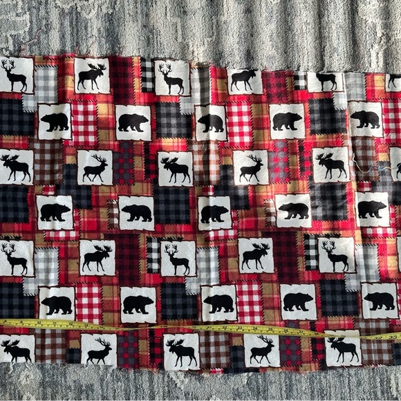 HUGE 10PC FABRIC SEWING CRAFT MATERIAL COTTON AND FLANNEL LOT - Picture 6 of 10